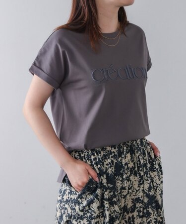 厚盛刺しゅうロゴTシャツ