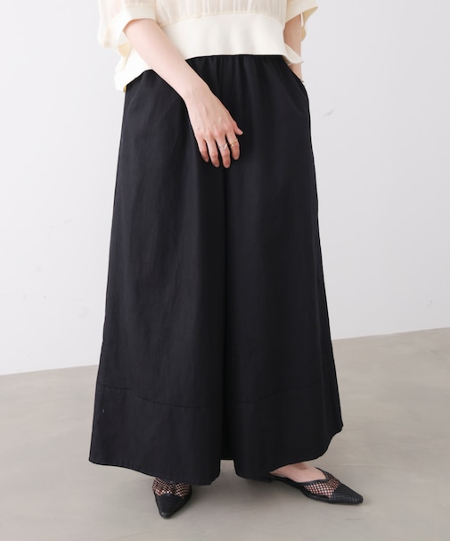 裾切替ワイドパンツ