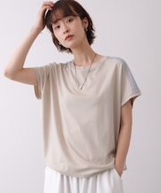 肩ラメラインTシャツ