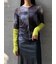 CONTRAST CUFF PRINTED TULLE TOP（ｺﾝﾄﾗｽﾄｶﾌｽﾌﾟﾘﾝﾄﾁｭｰﾙﾄｯﾌﾟｽ）