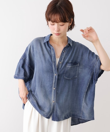 シアーデニムシャツ