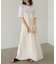 【Bab】【サイズ展開あり】レーススカラップマットサテンキャミワンピース