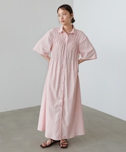 【Bab】【再登場・選べるサイズ展開】ビスチェ風シャツワンピース