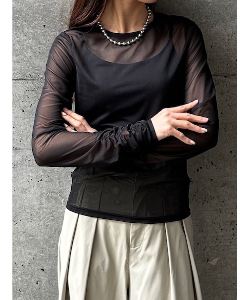 SHEER SHIRRING PO(シアーシャーリングプルオーバー)