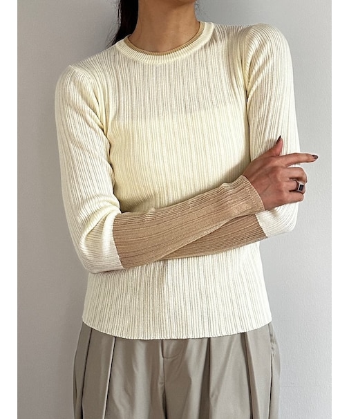 LINEN TOUCH RANDOM RIB PO(リネンタッチランダムリブプルオーバー)
