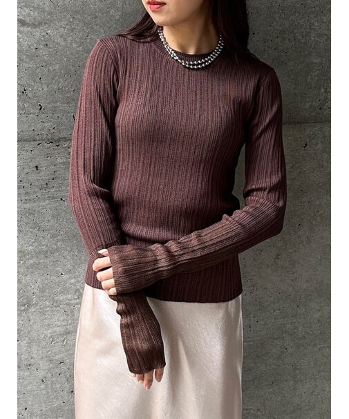 LINEN TOUCH RANDOM RIB PO(リネンタッチランダムリブプルオーバー)