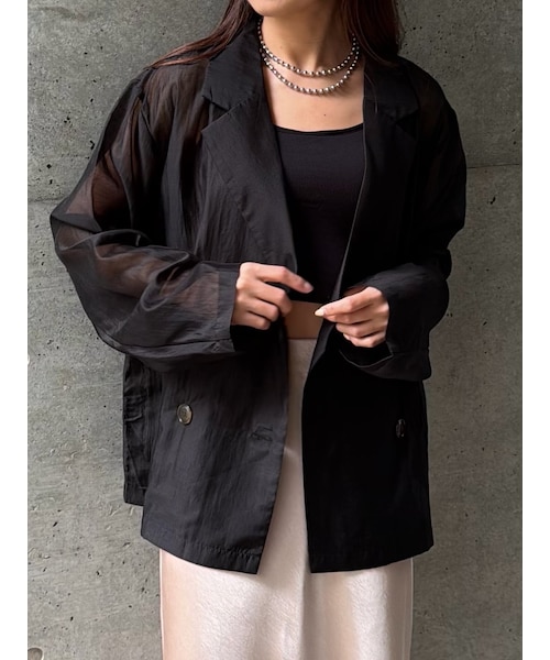 ENOF sheer jacketシアージャケット シアーブラウス SHEER JACKET（ｼｱｰｼﾞｬｹｯﾄ）｜ブージュルードの通販｜&mall（アンド