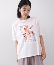 デジタルフラワープリントTシャツ