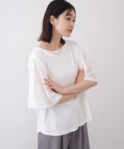 メッシュ切替カットソー