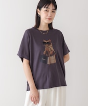 キャットグラフィックＴシャツ