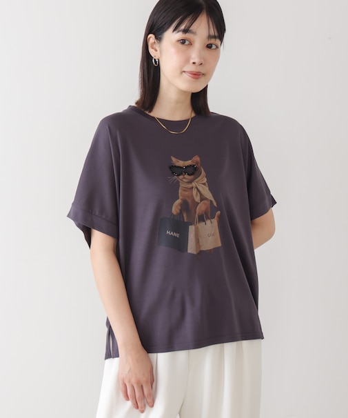 キャットグラフィックＴシャツ