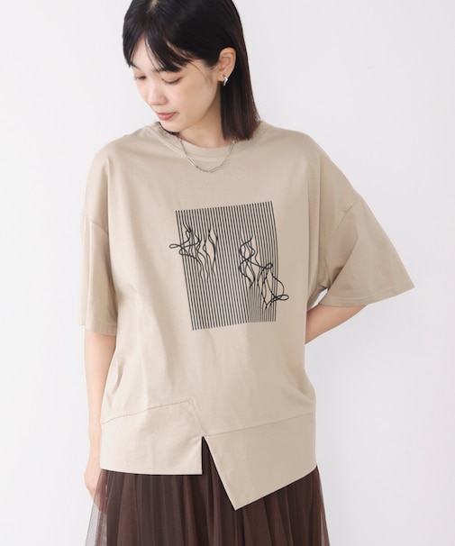 モノラインアートTシャツ