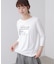 箔ロゴプリント五分袖Tシャツ