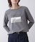 箔ロゴプリント五分袖Tシャツ