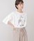箔エンボス五分袖Tシャツ