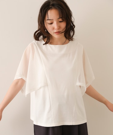 ハンカチメッシュスリーブTシャツ
