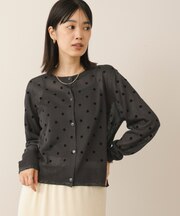 フロッキードットシアーカーディガン