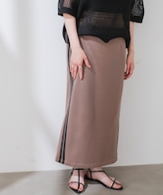 タフコットン裏毛サイドラインスカート