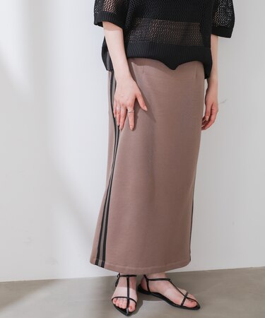 タフコットン裏毛サイドラインスカート