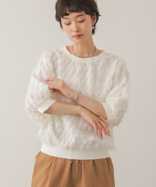 シャギーバイアスブラウス