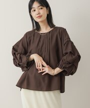ホイップタックスリーブブラウス