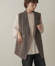 シルクライクダブルジレ