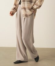 シルクライクサイドタックパンツ