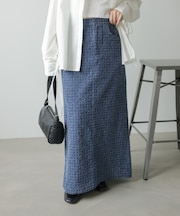 【Bab】【サイズ展開あり】ドットダメージデニムスカート