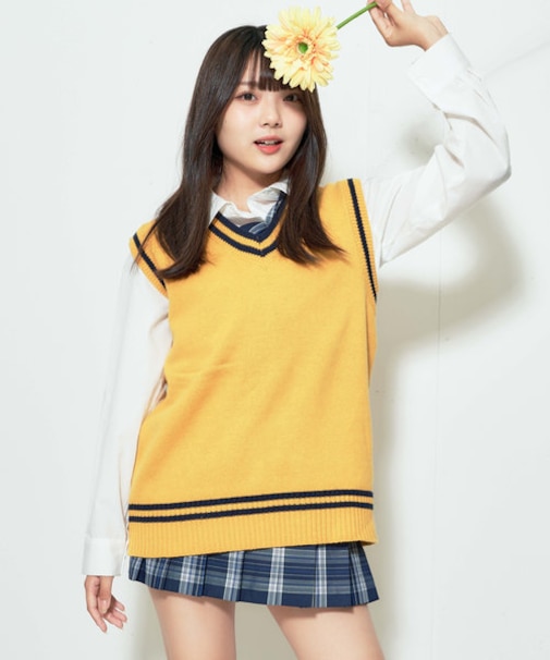 ラインスクールニットベスト