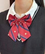 エンブレム柄スクールリボン