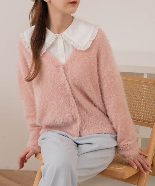 シャギーカーディガン