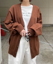 ドロップショルダーカーディガン