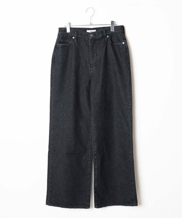 ウエストフィットワイドストレートパンツ
