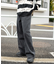 ウエストフィットワイドストレートパンツ