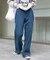 ウエストフィットワイドストレートパンツ