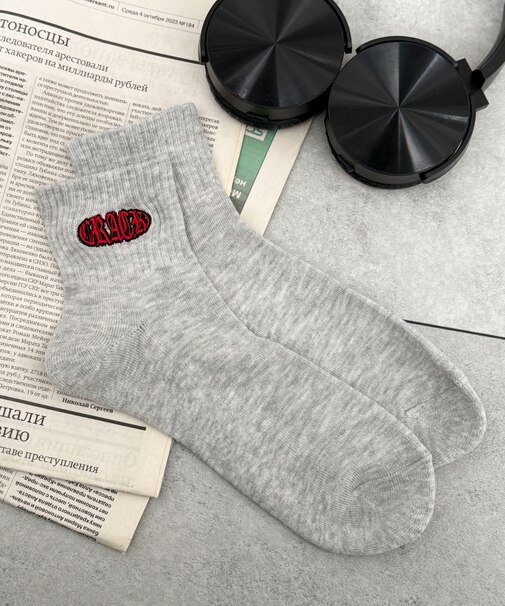 刺繍パイルソックス(U)