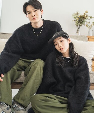 モヘアライクBIGプルオーバー