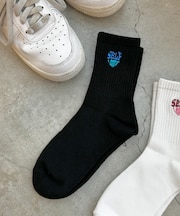 ハートロゴ刺繍ソックス