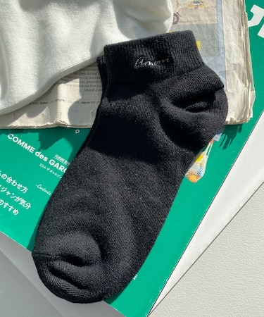 ニュアンスロゴ刺繍ショートソックス