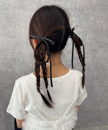 L2Pロングリボンヘアクリップ