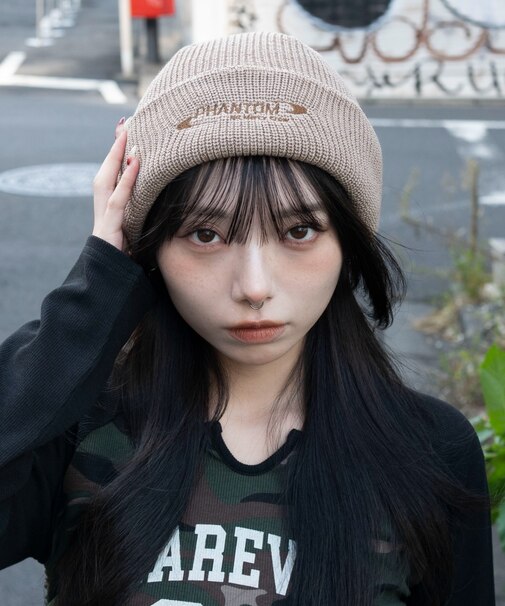 ロゴショートビーニー