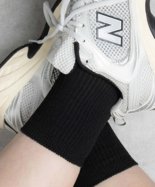 無地リブソックス(丈14)