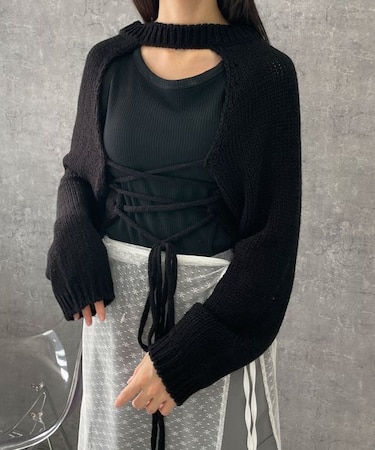 2WAYクロップドニット