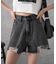 ダメージデニムショートパンツ
