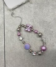 ビーズストラップキーホルダーF