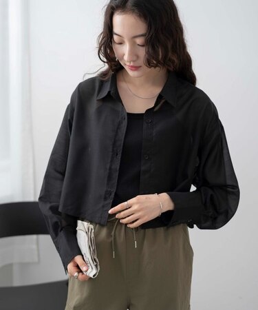 シアーショートシャツ