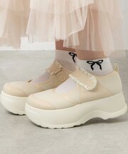 リボンショートソックス