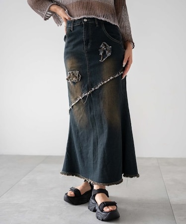 ヴィンテージマーメイドデニムスカート