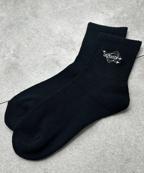 底パイル刺繍デザインソックス(丈14)