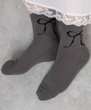 底パイルデザインソックス(丈14)